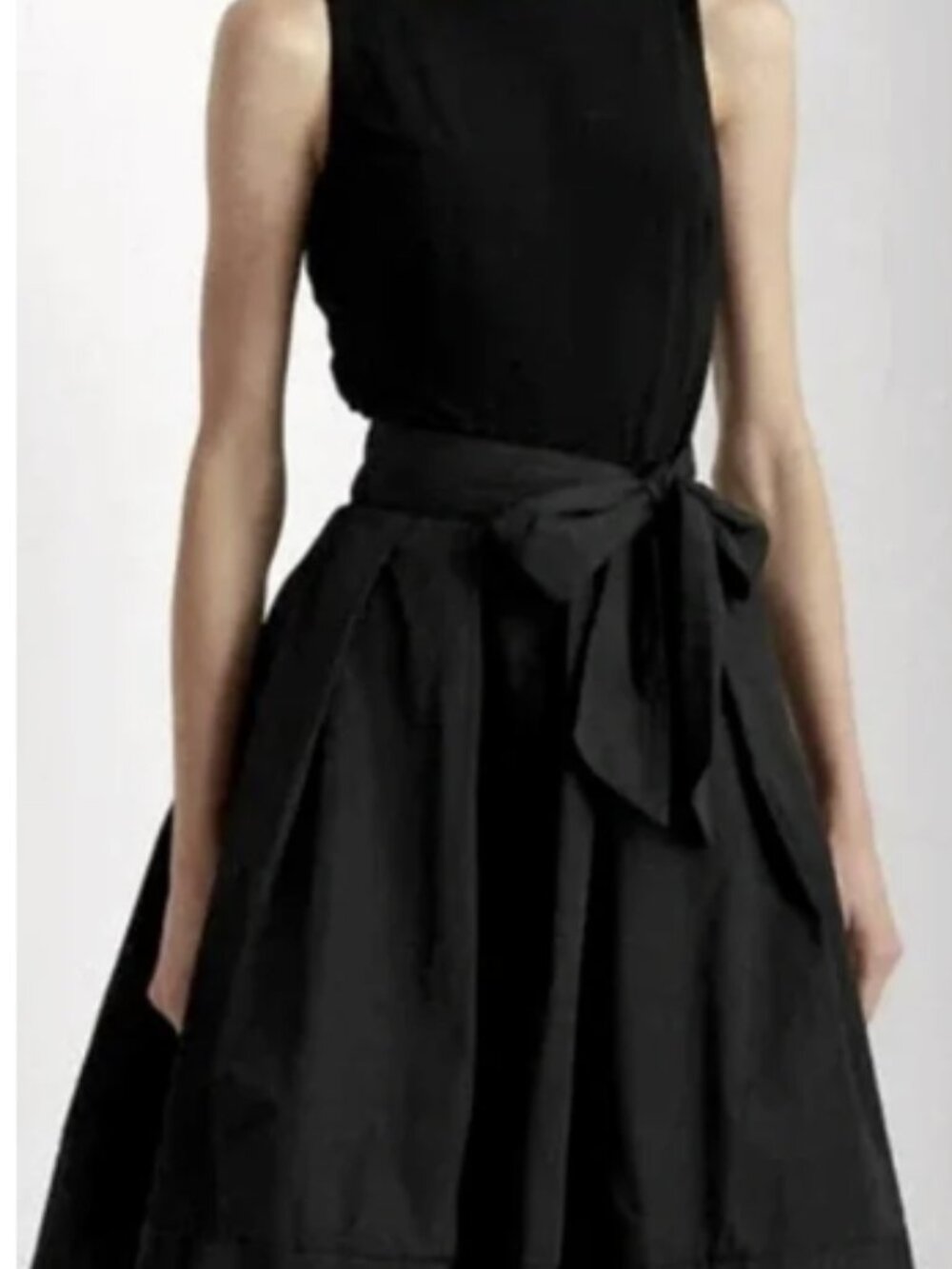 Lauren Ralph Lauren Yuko Day Dress Taffeta Jersey Cocktail Party Size 12 LBD